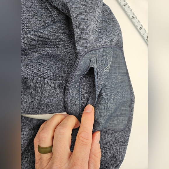 Ridgecut Toughwear Blue Quarter-Zip Performance Pullover Chest Pocket Size L - Picture 7 of 16